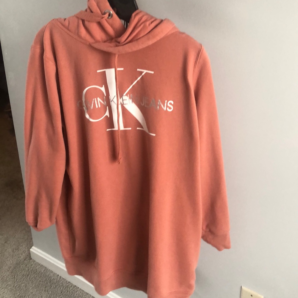 Calvin Klein jeans hoodie sweatshirt dress.Size XL